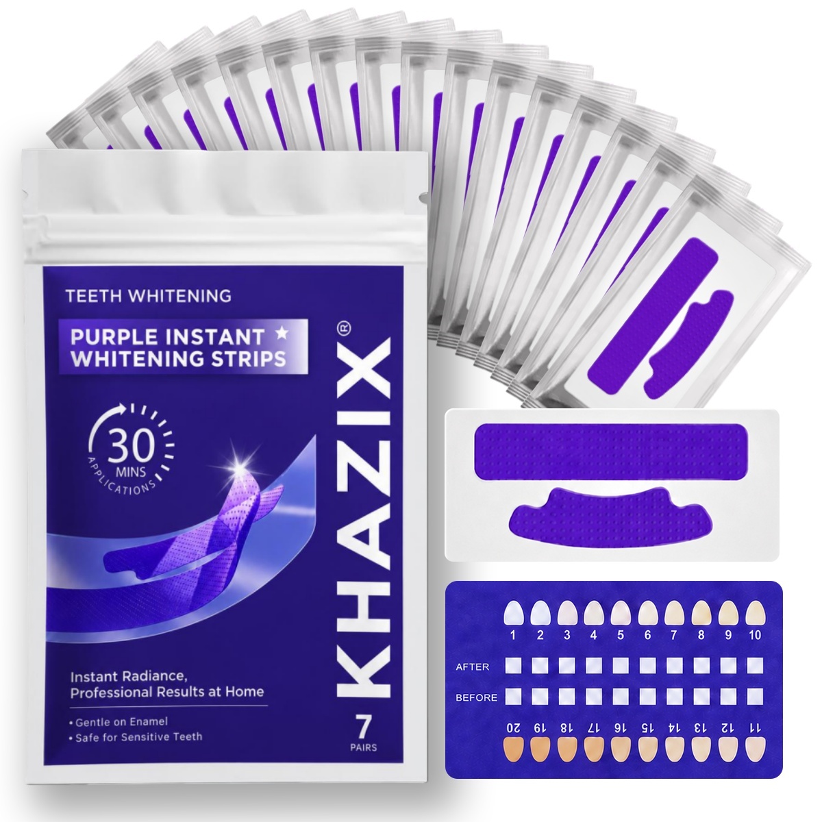 Teeth Whitening Retainer - 1/7 Pairs Teeth Whitening Strips for