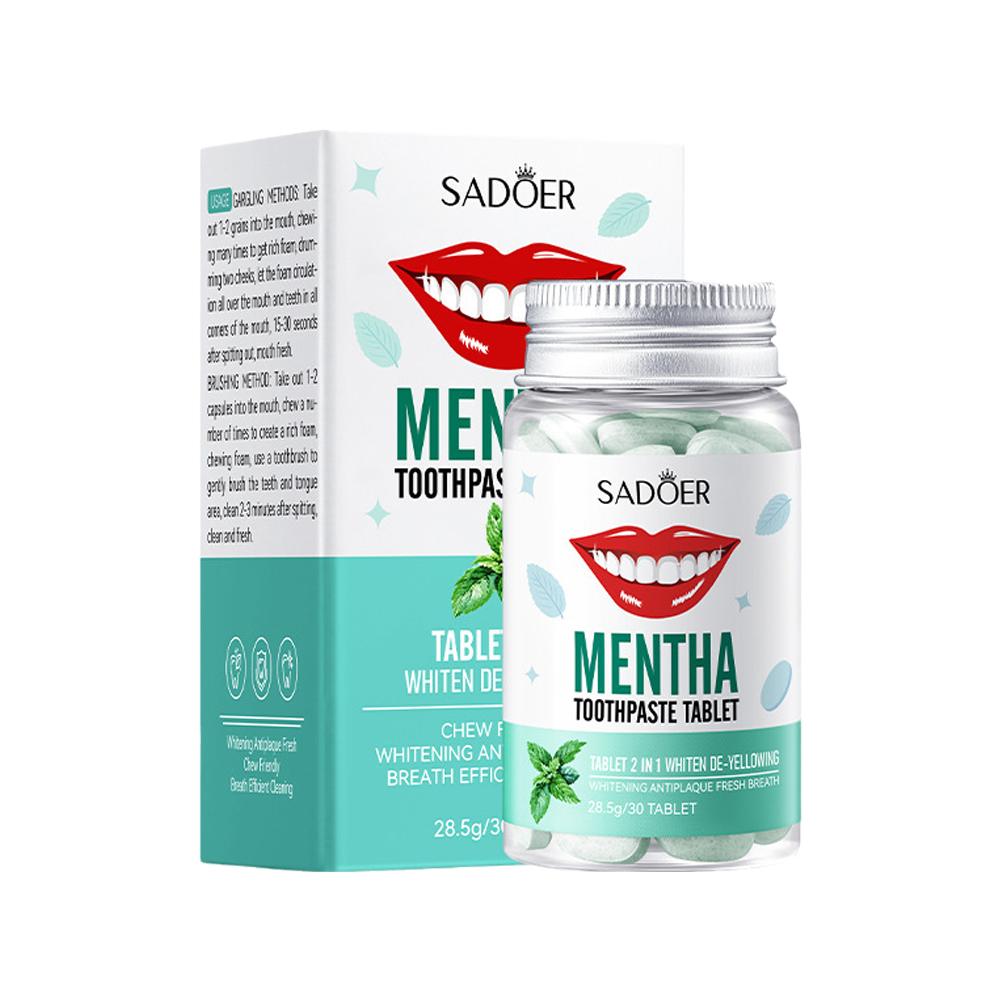 Teeth Whitening Street - Mint Solid Toothpaste Tablets Mint Flavors