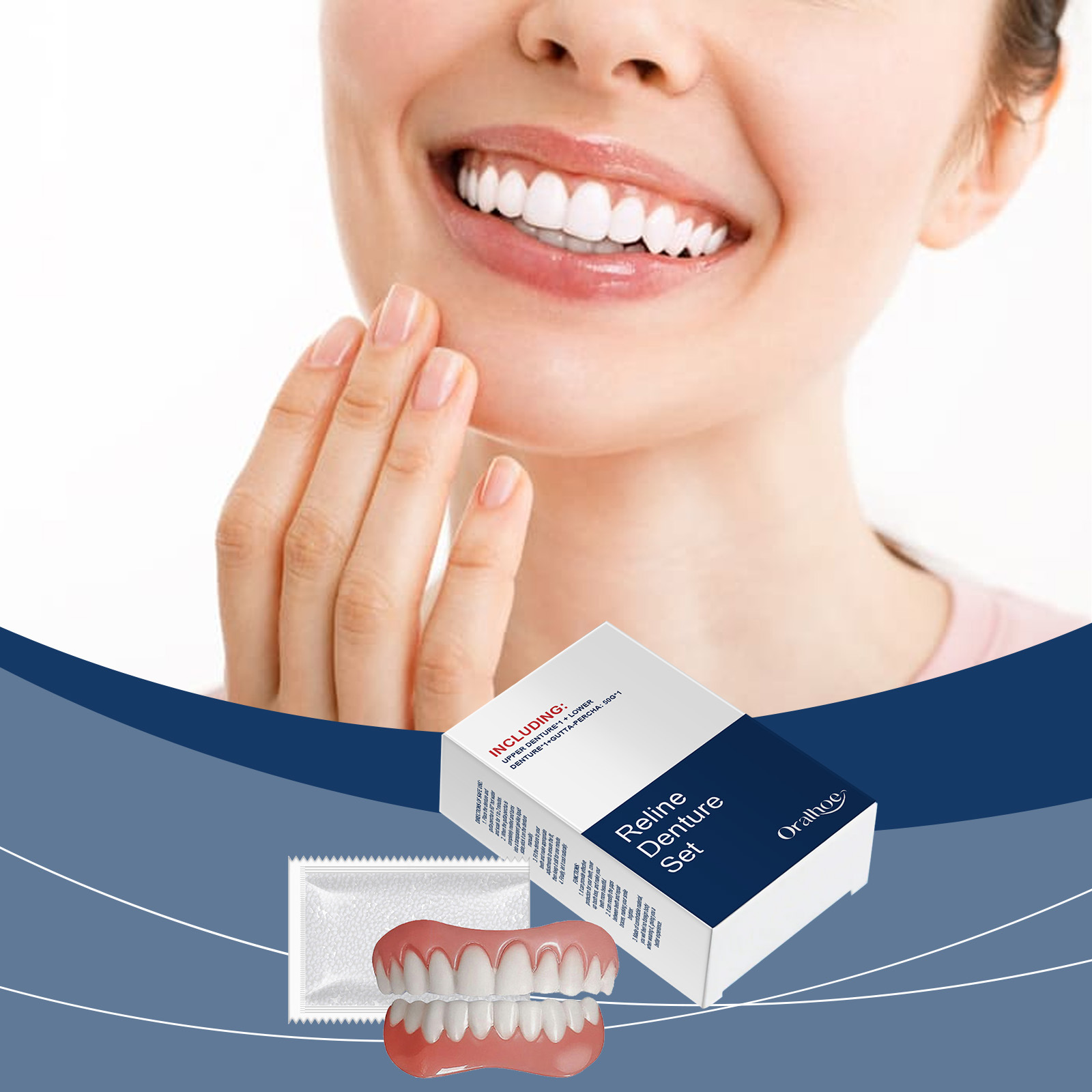 False Teeth Dentures Temporary - огляд і ціна Teeth Whitening Veneers