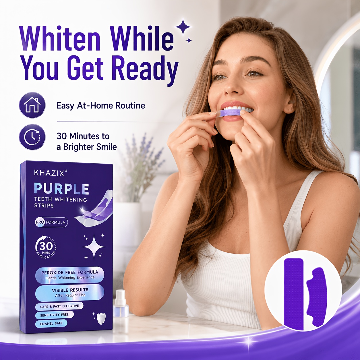 1/10pairs Purple Teeth Whiteni - огляд і ціна Teeth Whitening Street
