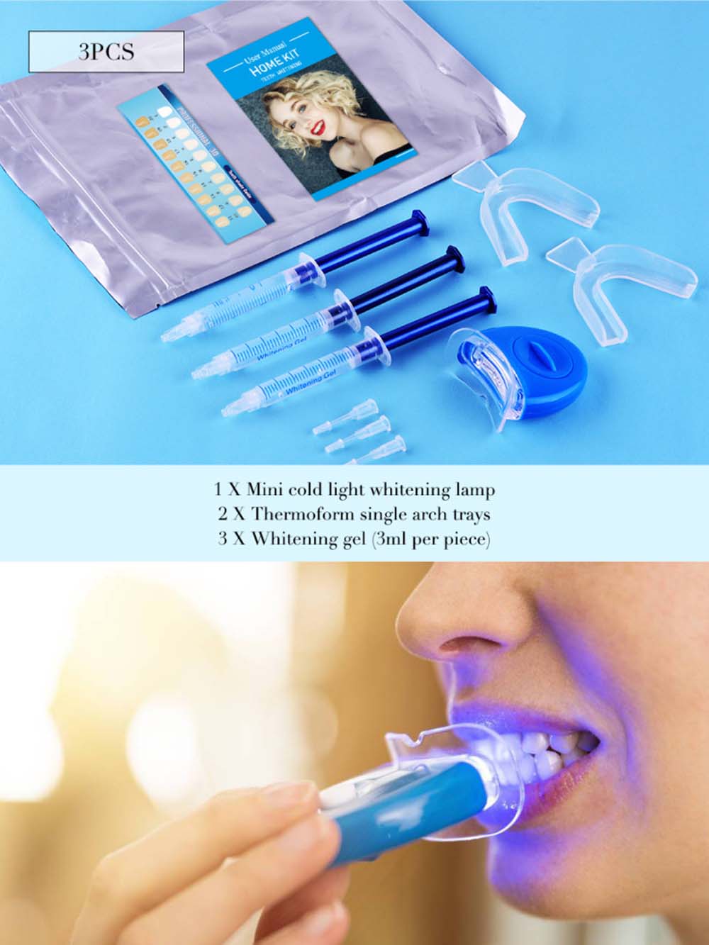 Top Quality Peroxide Teeth Whi - огляд і ціна Teeth Whitening Kit With Light