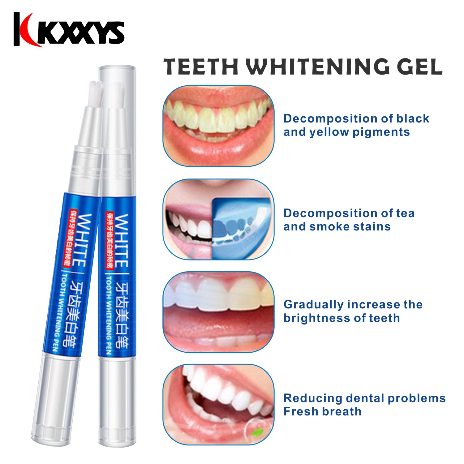 2pcs*3ml Popular White Teeth W - огляд і ціна Teeth Whitening Pens